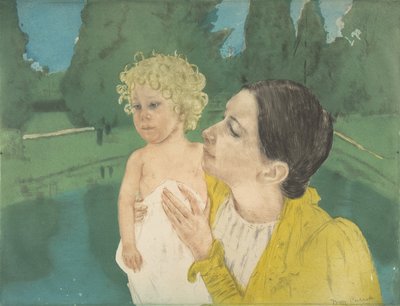 By the Pond by Mary Cassatt